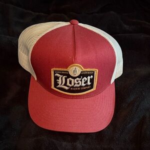Loser Machine Company Red and White Cap